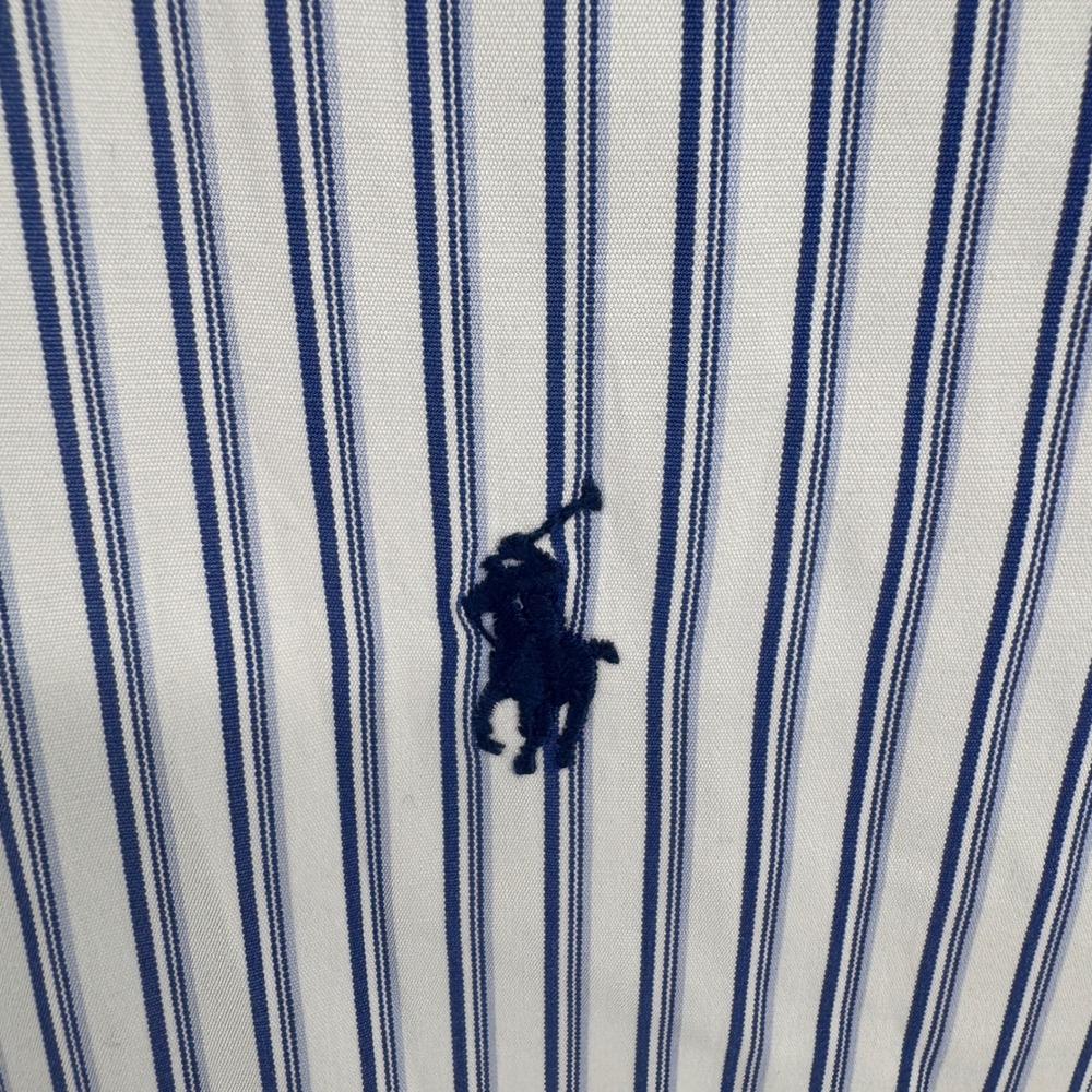 Ralph Lauren Shirt Mens Large Classic Fit Striped Short Sleeve Button Down - Picture 3 of 7